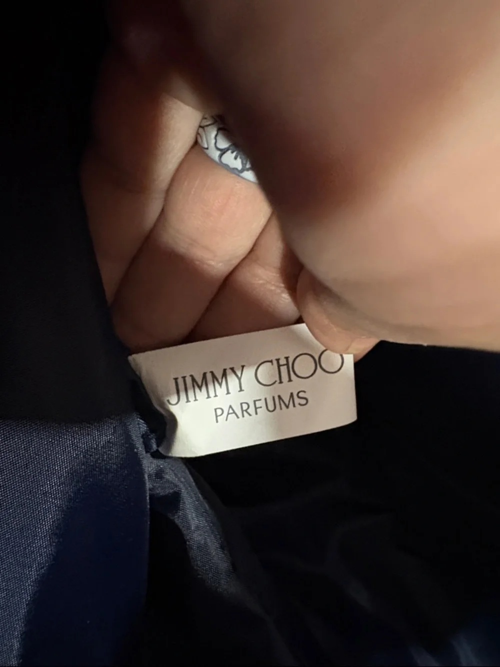 Jimmy Choo Parfums Midnight Blue Navy Nylon Duffel Bag Packable Travel NEW - Picture 8 of 9